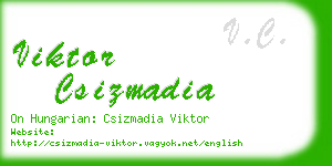 viktor csizmadia business card